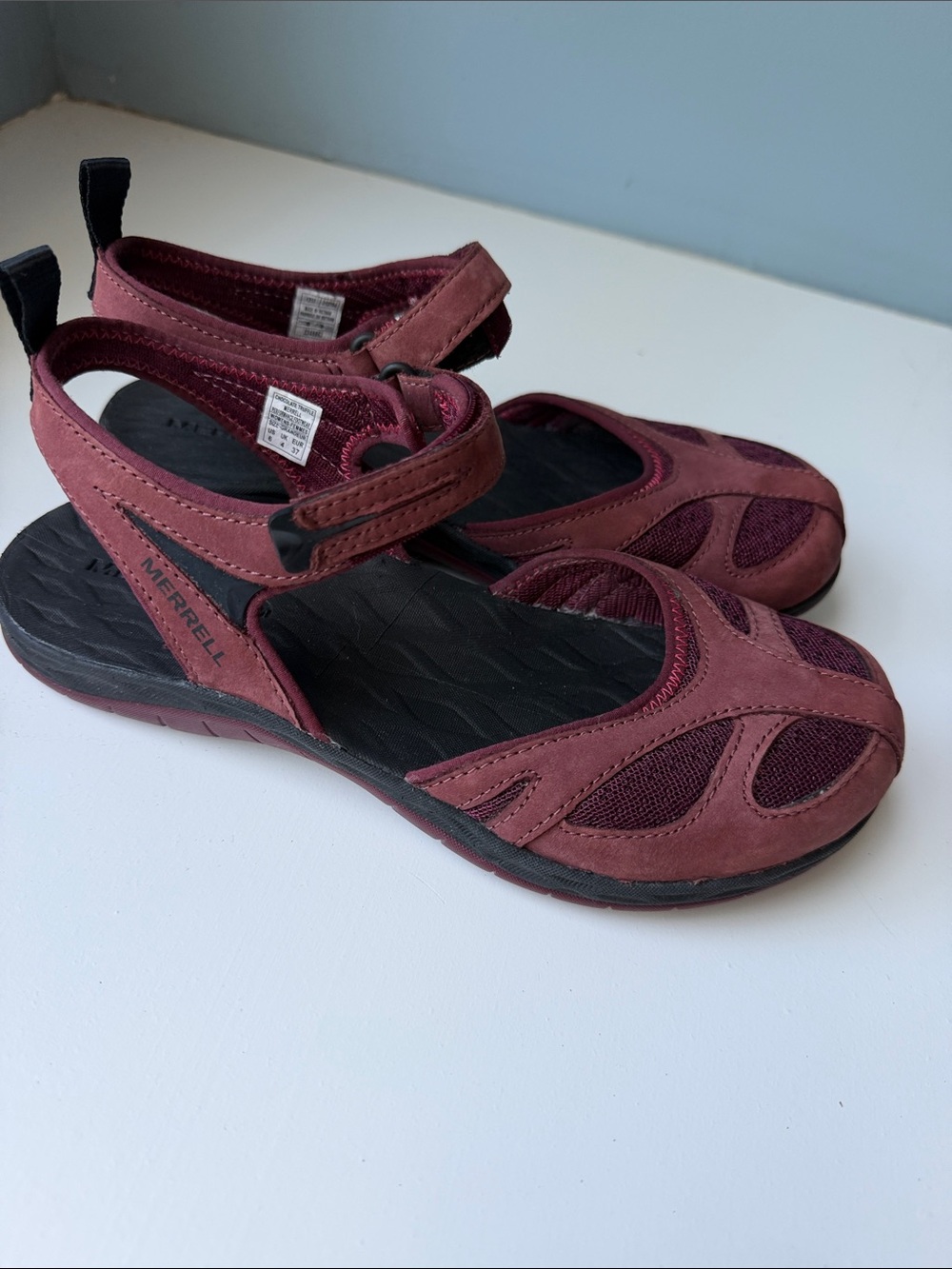Merrell Mary Jane sandals maroon